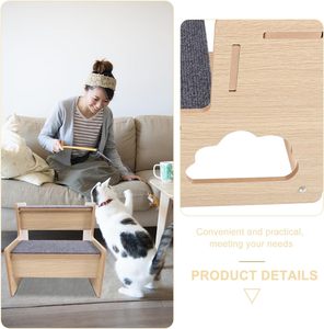 Scaletta per Cani in Legno a 2 Gradini, Antiscivolo, Portatile, per Letti e Divani, Accessorio per Gatti Piccoli - Product Image 3
