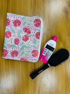 Flower Design Floral Cotton Quilted Flat Pouches Toiletry Pouch Bridesmaid Gifts Proposal Cosmetic Bag Women Large Capacity - Product Image 2