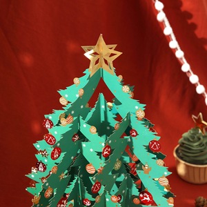 Kişiselleştirilmiş Pop Up kuzey kutup işareti kart 3D noel özelleştirilebilir toplu - Product Image 5