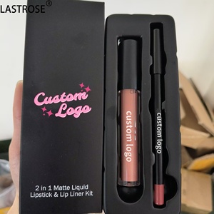 Venta al por mayor mate lápiz labial líquido y delineador de labios Kit de maquillaje regalo impermeable brillo de labios conjuntos de labios - Product Image 1