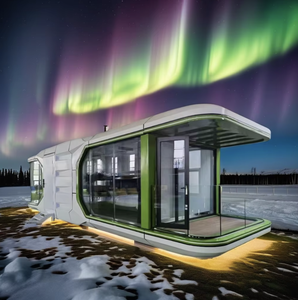 Prefab Resort Hotel Oficina Showroom Fábrica Personalizada Móvil Moderno Lujo Ecológico Space Capsule House - Product Image 1