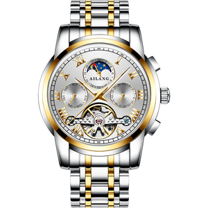 Reloj Mecánico Automático para Hombre, Esfera Luminosa, Diseño Hueco Moderno, Resistente al Agua, <span class=keywords><strong>Reserva</strong></span> de Energía, Alta Calidad, 20 mm, Oculto - Product Image 1