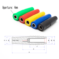 J10049 Nouvelle prise banane femelle 4 mm en cuivre nickelé avec gaine en PVC, soudable, pour amplificateur et tests en laboratoire