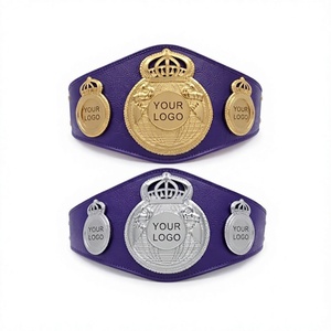 Custom Purple Boxing Championship <b>Belt</b> Gold Silver Plating for MMA Judo Grappling Taekwondo Unisex Breathable Personalized Logo - Product Image 1