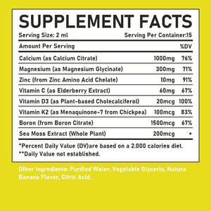 Gouttes liquides de calcium, magnésium et zinc pour adultes, vente en gros OEM, 100 % naturelles, pour la fonction musculaire, le soutien immunitaire, vitamines D3 et K2, Seam - Product Image 2