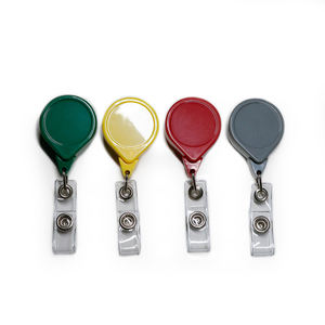 Porte-badge rétractable multi-couleurs avec sangle en PVC/clip coulissant, longueur du cordon de 60 cm, 50 pièces/PAQUET, modèle SF Brand RP-03NT - Product Image 1