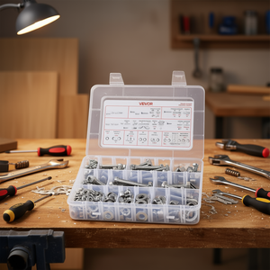 Kit surtido de tuercas de pernos de muebles de acero inoxidable imperial de 246 piezas - Product Image 2