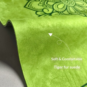 Tapete de Pilates Personalizado de Gamuza y Felpa, 183 cm de Largo, 5 mm de Grosor, Antideslizante, Absorbente de Sudor, con Diseño de Líneas de Guía para Asanas - Product Image 2