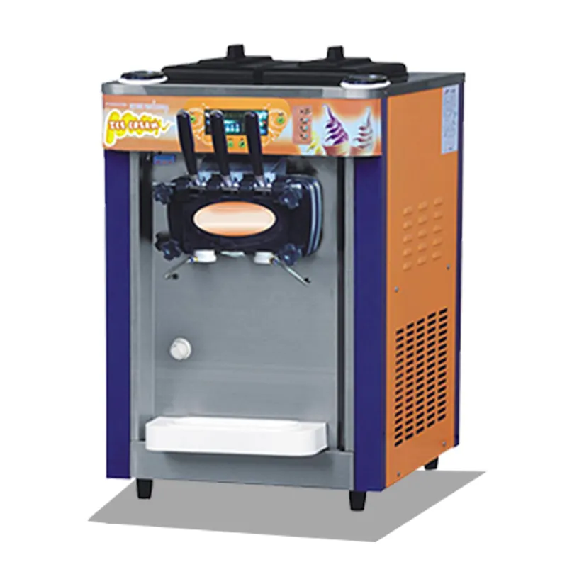 YOSLON YSN-218S mor/turuncu/mavi üç renk masaüstü masa dondurma yapma makinesi dondurma makinesi