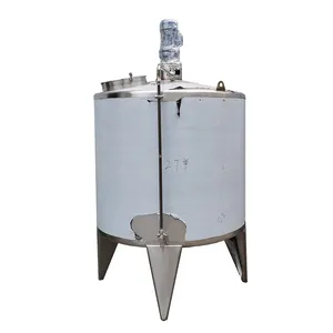 Food Grade Stainless Steel Double Layer Juice Electric Heating / Heated Blender Mixing Tank 2000l