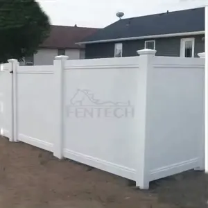 6 'x 8' PVC pannelli Privacy in vinile recinzione per esterni in plastica ASTM <span class=keywords><strong>giardino</strong></span> recinzione natura tipo di <span class=keywords><strong>legno</strong></span> trattato a pressione muro recinzione - Product Image 1