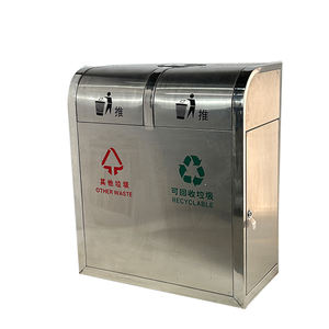Contenedores de Basura de Pie con Descuento, para Paisajismo Urbano y Centros Comerciales, Contenedor de Basura Doble Clasificación para Exteriores - Product Image 3