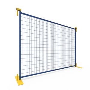 Clôture de sécurité en fer portable mobile canada clôture temporaire en métal 6x9.5ft panneaux de clôture temporaires pour chantier de construction