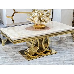 Muebles de Sala Xuanzhen, <span class=keywords><strong>Mesa</strong></span> de <span class=keywords><strong>Centro</strong></span> Italiana de Piedra, Metal Dorado, Estilo Nórdico, <span class=keywords><strong>Travertino</strong></span>, <span class=keywords><strong>Mesa</strong></span> de <span class=keywords><strong>Centro</strong></span> de Mármol Blanco de Lujo en Venta - Product Image 6