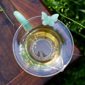 Oogishido Glass <b>Tea</b> Infuser With Flower Design 100Ml For Kung Fu <b>Tea</b> <b>Set</b> - Product Image 4