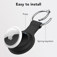 Porte-clés AirTags, porte-étiquette aérienne Porte-clés AirTag en silicone Porte-clés pour Apple AirTag GPS Accessoires de recherche d'articles