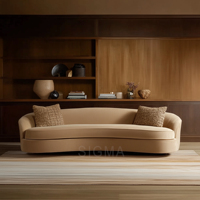 Canapé en cuir véritable confortable avec structure en bois pour l'intérieur, idéal pour la maison et l'hôtellerie