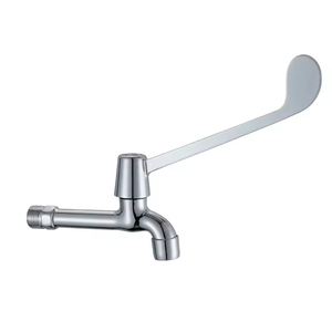 Vente en gros <span class=keywords><strong>Robinet</strong></span> médical coudé en laiton à poignée unique Température constante de bureau murale pour robinets de bassin d'eau froide pour - Product Image 1