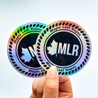 Autocollants laser hologrammes personnalisés et étanches Autocollants holographiques de cercle rond découpés pour ordinateur portable pour la promotion