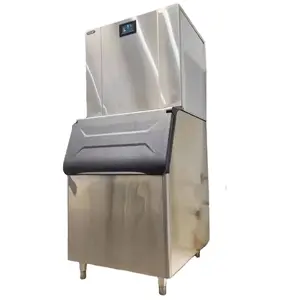 Machine à blocs de glace refroidie par eau ou air 500kg/24h Machine à glaçons commerciale pour bar à eau