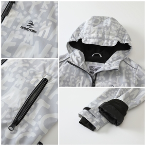 Veste personnalisée pour enfants Veste de <span class=keywords><strong>printemps</strong></span> et d'automne Imperméable pour garçons Imperméable réfléchissant pour adolescents Veste coupe-vent pour enfants - Product Image 3