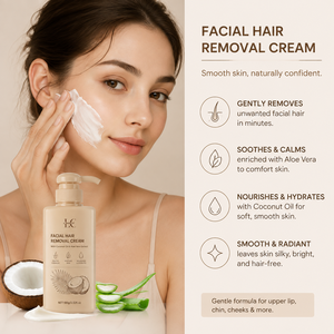 Crème dépilatoire pour le visage Lance OEM/ODM à l'huile de noix de coco pour femmes - Épilation douce pour le visage et le corps, peaux sensibles - Product Image 2