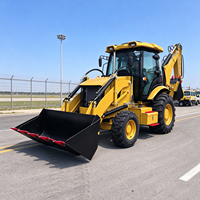 Mini Wheel Loader 2 Ton Murah, Traktor Kompak, Excavator Depan, Backhoe Loader