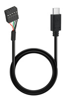 Connecteur de panneau frontal USB 2.0 à 9 ports vers adaptateur Type-C à 90 degrés