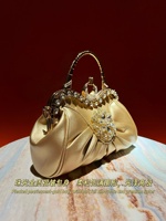 Veganes Design Damenhandtasche PU-Leder Schleifendesign Glänzende Mode-Schultertasche Henkeltasche Strass-Handtasche