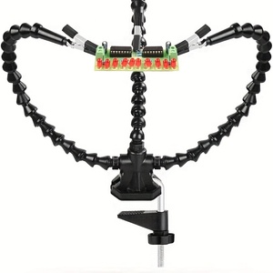 Manos de ayuda para soldar, soporte de placa de circuito PCB de tercera mano, brazos flexibles con base de abrazadera de escritorio para Modo de reparación de placas electrónicas - Product Image 1