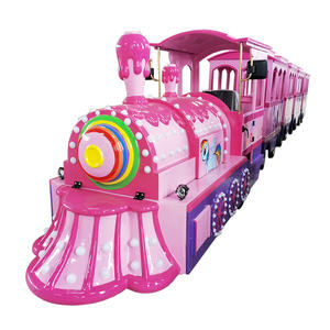 Élégant Train Touristique Rose Électrique sans Rails pour Enfants, Parc d'Attractions et Parcs Extérieurs - Product Image 6