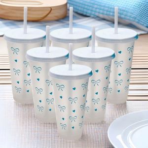 Paille réutilisable écologique avec couvercle en PP, résistante à l'eau bouillante et au lave-vaisselle, idéale pour les anniversaires, les événements en extérieur et les enterrements de vie de jeune fille - Product Image 1