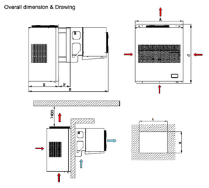 Monoblocs muraux haute efficacité et écologiques à dégivrage par gaz chaud <span class=keywords><strong>R404A</strong></span> R290 R448A <span class=keywords><strong>R449A</strong></span> pour chambre froide - Product Image 5
