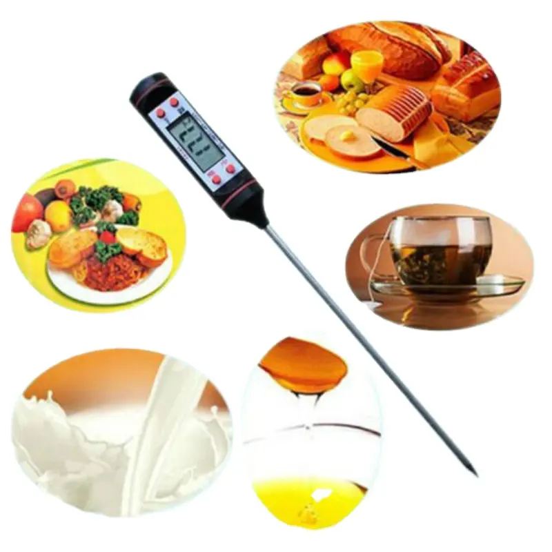 Cuisine lcd affichage cuisson des aliments sonde numérique thermomètre mini capteur d'eau thermomètre de cuisson