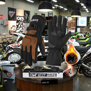 Guantes de Motocicleta Impermeables para Otoño e Invierno con Agarre para las Manos, Mantienen el Calor para Motociclistas, Pantalla Táctil de Dos Dedos, Deportes de Ciclismo - Product Image 6