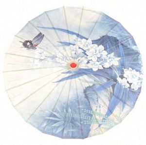 Japanese Chinese <b>Ceiling</b> <b>Decoration</b> Craft Dance Props Parasols Handmade Cloth Umbrella 84cm Diameter Bamboo Cotton Paper - Product Image 5