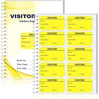 Autocollants personnalisables pour l'enregistrement des visiteurs, 150 exemplaires sans carbone. L'impression HD convient aux écoles, aux entreprises et aux églises.