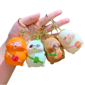 Porte-clés jouet anti-stress Capybara souple 6,5*5*4cm, jouet à presser qui souffle des bulles, pendentif mignon pour sac - Product Image 1