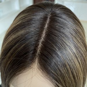 พร้อมส่ง ท็อปเปอร์ผมขนาด 8"X10" ทำมือ วิกผมแท้จากยุโรป ผมมนุษย์บริสุทธิ์แบบดิบ มินิวิกแบบลูกไม้สำหรับผู้หญิง - Product Image 3