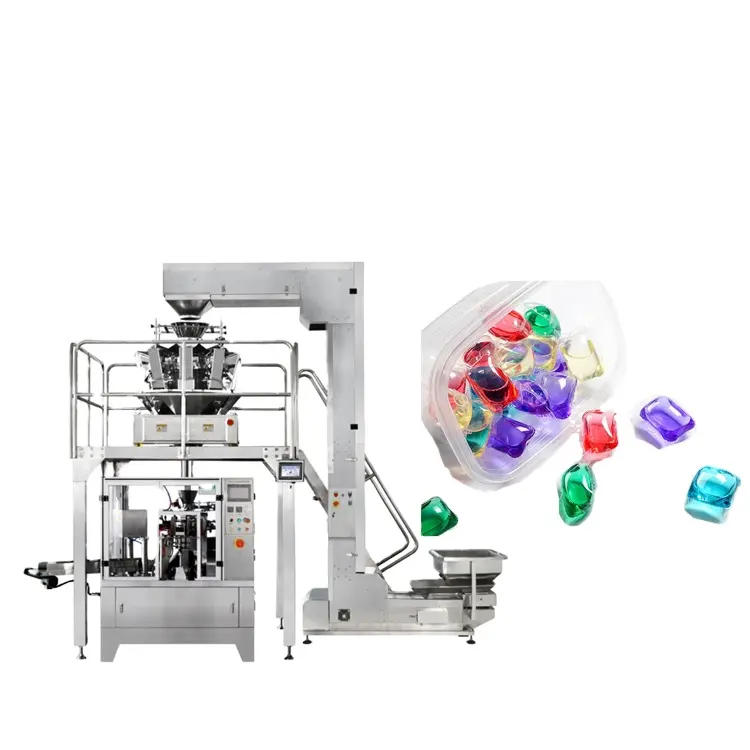 Alta Capacidade Automática PVA/PVOH Vagens Detergente Máquina de Embalagem Máquina de Embalagem Cápsulas da Lavanderia Solúvel Em Água