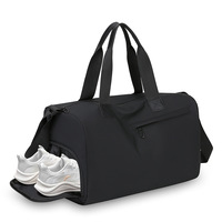 Sac de yoga, sac de sport, grande capacité, compartiment pour tapis de yoga, compartiment pour chaussures, compartiment pour bouteille d'eau, sac de sport pour la salle de sport, sac de voyage en polyester réutilisable