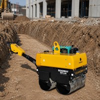 Compacteur vibrant diesel G110 11 CV, modèle RWYL33S, 17 kN, tambour de 680 mm, 840 kg, refroidi par eau, pour asphalte et sols