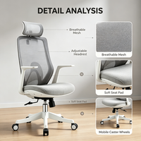 Chaise de bureau exécutive confortable avec support lombaire réglable, idéale pour le bureau à domicile. Chaise la plus vendue en gros.