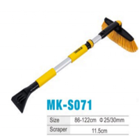 Brosse à neige télescopique pour voiture avec grattoir à glace, tube en aluminium de 86-122 cm, pelle à glace de 11,5 cm, déneigeur de pare-brise d'hiver MK-S071