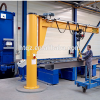 Grue à flèche orientable autoportante HENGTAI de 3 à 5 tonnes avec moteur électrique et radiocommande pour usage industriel