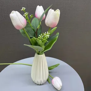 Artificial Tulip Real Touch Holland Mini Tulip Latex Flowers for Wedding Decor DIY Home Party