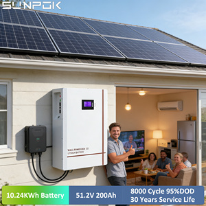 แบตเตอรี่ลิเธียม SUNPOK 10 กิโลวัตต์ชั่วโมง 51.2 โวลต์ 48 โวลต์ 200 แอมป์ชั่วโมง Lifepo4 แบตเตอรี่ 10 กิโลวัตต์ 10 กิโลวัตต์ 10 กิโลโวลต์แอมแปร์ สำหรับพลังงานแสงอาทิตย์ภายในบ้าน แบตเตอรี่ลิเธียมโซลาร์ - Product Image 1
