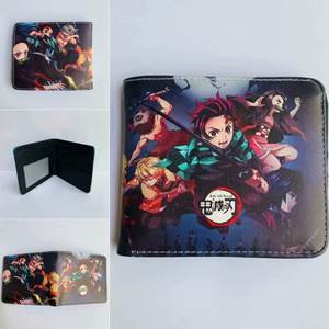 32 couleurs haute qualité Anime démon Slayer <span class=keywords><strong>Kimetsu</strong></span> <span class=keywords><strong>no</strong></span> <span class=keywords><strong>Yaiba</strong></span> court pliant PU portefeuille mignon portefeuille - Product Image 4
