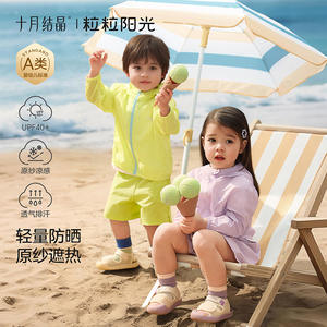 Chaqueta de Protección Solar Cristalina para Bebés, UPF 50, Ligera, Primavera 2026, Azul Burbuja - Product Image 4