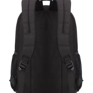 Custom Logo 26L <b>Black</b> School <b>Waterproof</b> College Travel Business <b>Backpack</b> Bag With Multi Compartments - Product Image 4